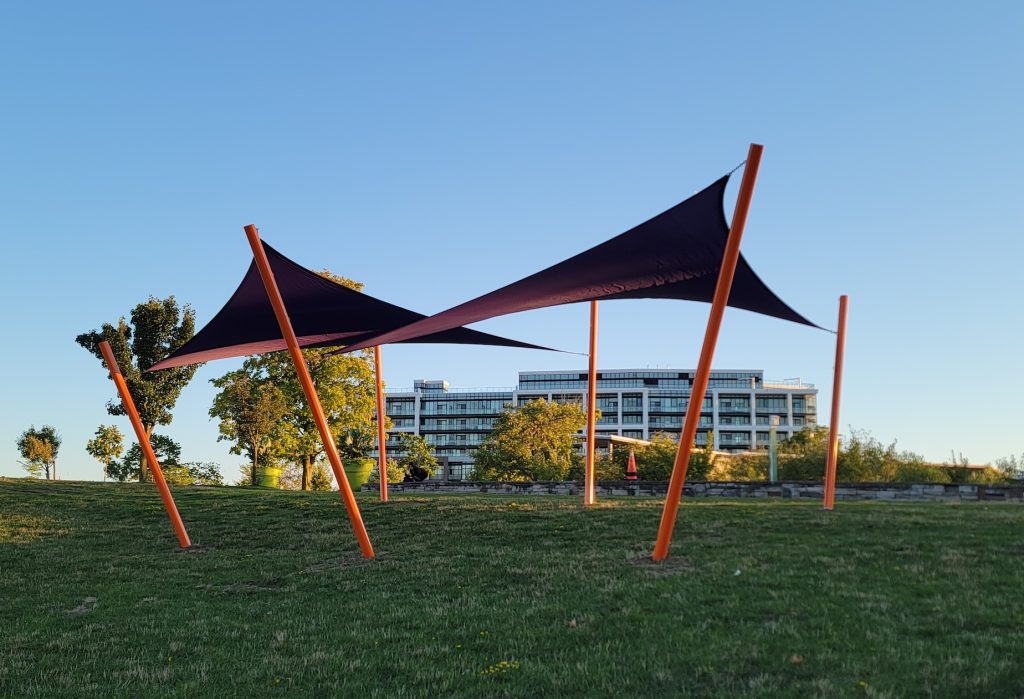 IMG_3617 (1) Purple shade sails wide view Downsview Park Toronto outdoor space Ontario